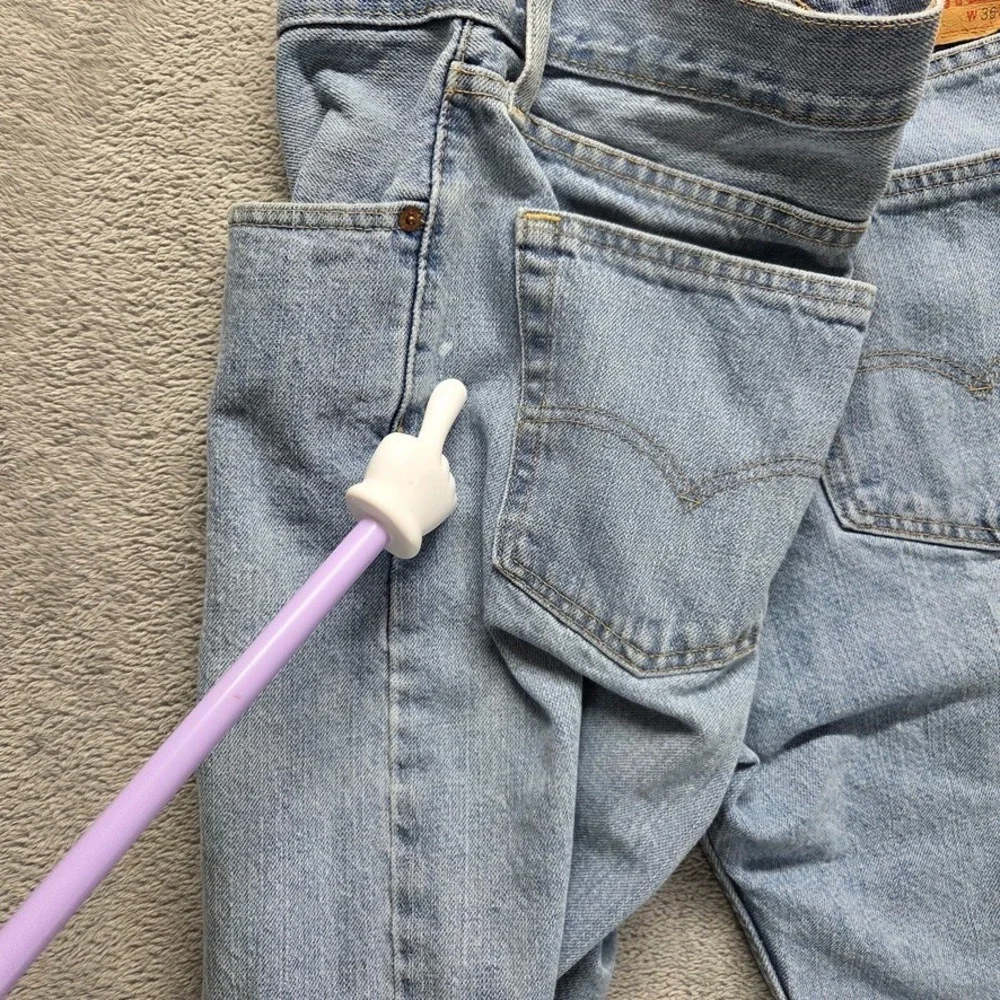 Levis‎ 505 Shorts Mens 36 Regular Straight Dad Jorts Mid Rise Light Wash Denim